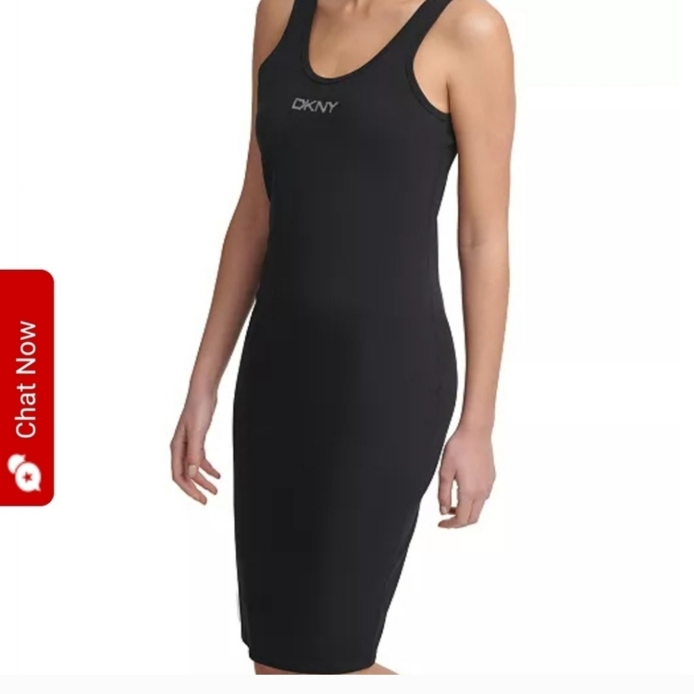 Elegant Black DKNY Sleeveless Dress